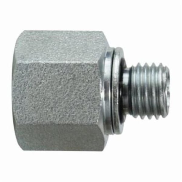 Midland Metal Hydraulic Adapter, 1 x M33x2 Nominal, FNPT x Metric Threaded, Steel 70451633